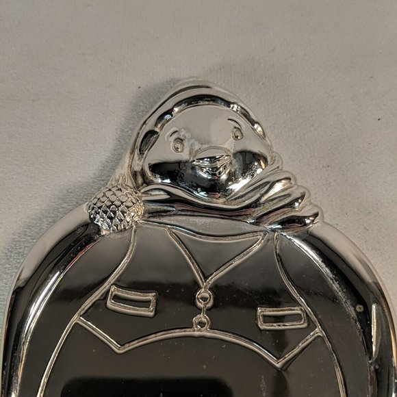 Towle Silverplated Penguin Coaster Silver Christmas Santa Hat Drink Rest Metal - Picture 2 of 9